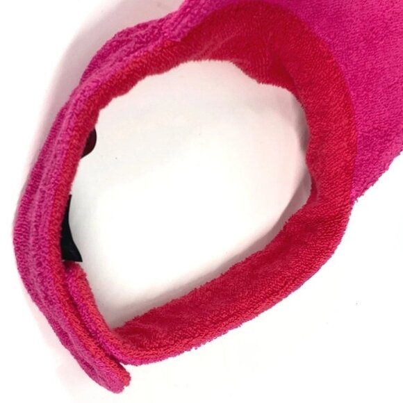 CHANEL 20C logo Hat Pile Visor Sun visor cotton pink - Picture 11 of 16